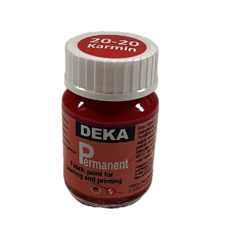DK20-20.jpg DEKA PERMANENT FABRIC PAINT 25ML CARMINE - Image 1