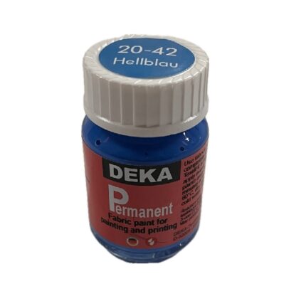 DEKA PERMANENT FABRIC PAINT 25ML LIGHT BLUE