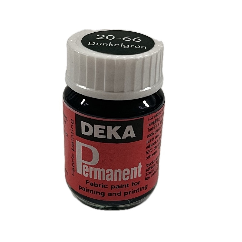 DK20-66.jpg DEKA PERMANENT FABRIC PAINT 25ML DARK GREEN - Image 1