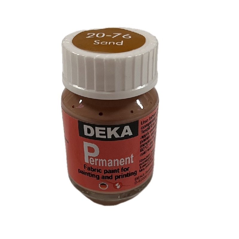 DK20-76.jpg DEKA PERMANENT FABRIC PAINT 25ML SAND - Image 1