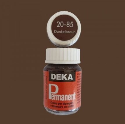 DEKA PERMANENT FABRIC PAINT 25ML DARK BROWN