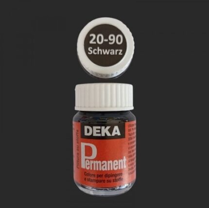 DEKA PERMANENT FABRIC PAINT 25ML BLACK