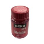 DEKA PERM METALLIC FABRIC PAINT 25ML PINK