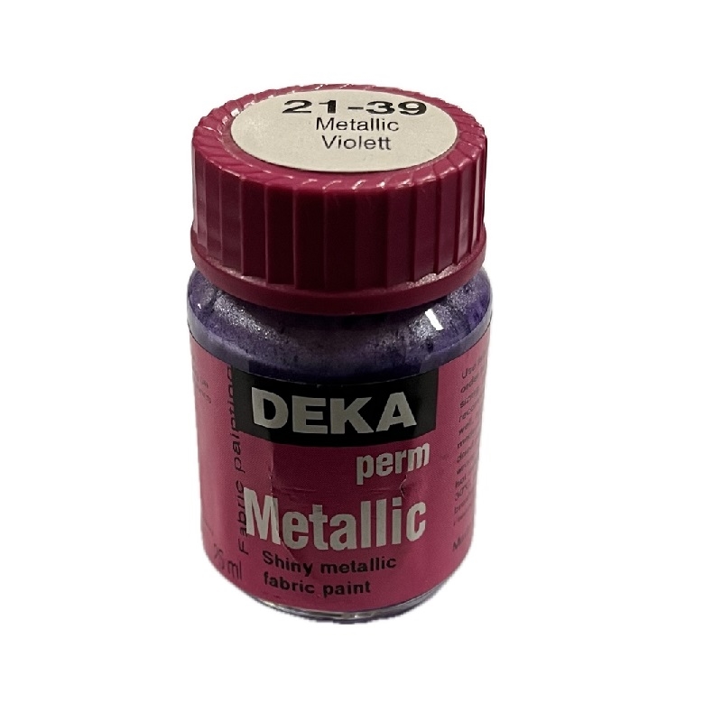 DK21-39.jpg DEKA PERM METALLIC FABRIC PAINT 25ML VIOLET - Image 1