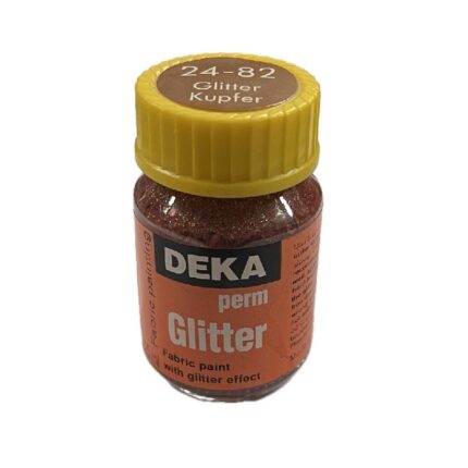 DEKA PERM GLITTER FABRIC PAINT 25ML COPPER