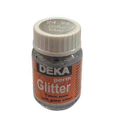 DEKA PERM GLITTER FABRIC PAINT 25ML SILVER