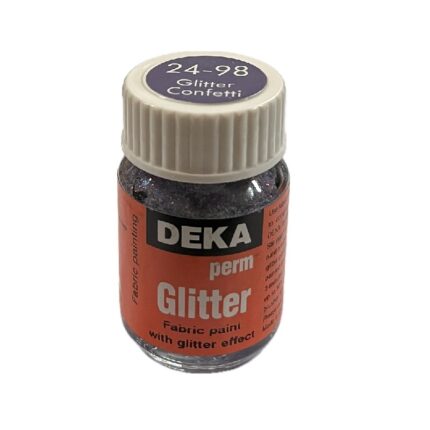 DEKA PERM GLITTER FABRIC PAINT 25ML CONFETTI