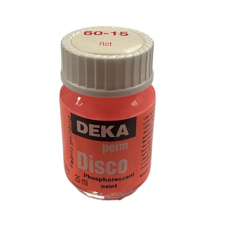 DK60-15.jpg DEKA PERM DISCO FABRIC PAINT 25ML RED - Image 1