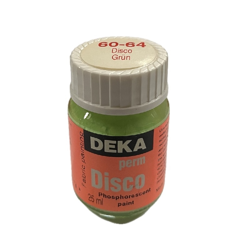 DK60-64.jpg DEKA PERM DISCO FABRIC PAINT 25ML GREEN - Image 1