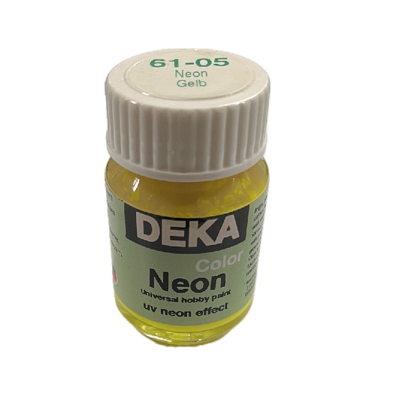 DK61-05.jpg DEKA COLOR NEON ACRYL PAINT 25ML YELLOW - Image 1