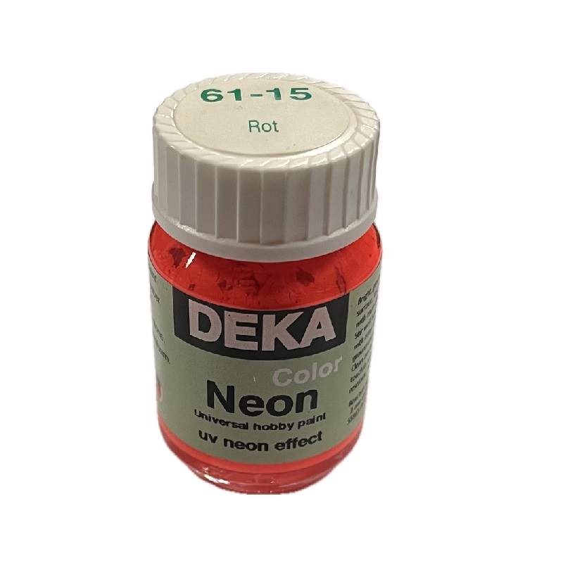 DK61-15.jpg DEKA COLOR NEON ACRYL PAINT 25ML RED - Image 1