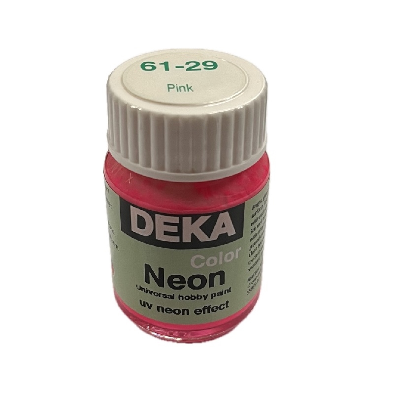 DK61-29.jpg DEKA COLOR NEON ACRYL PAINT 25ML PINK - Image 1