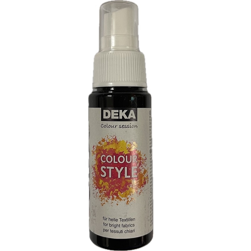 DK71490.jpg DEKA COLOURSTYLE TEXTILE SPRAY 50ML BLACK - Image 1