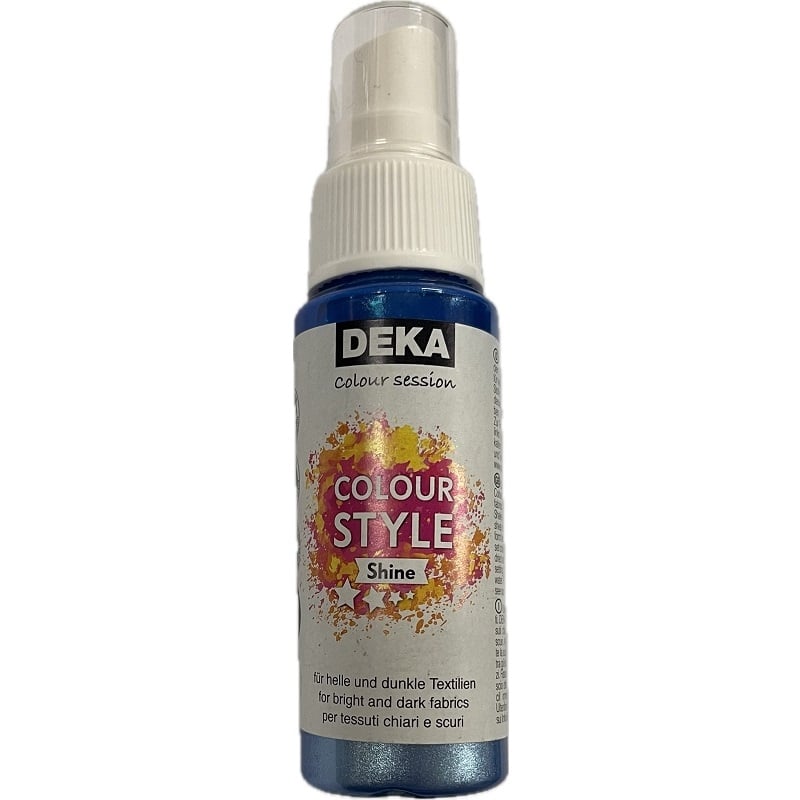 DK72449.jpg DEKA COLOURSTYLE SHINE TEXTILE SPRAY 50ML BLUE - Image 1