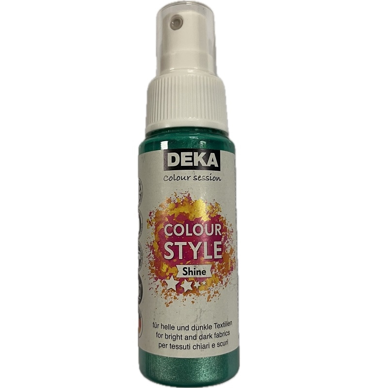 DK72464.jpg DEKA COLOURSTYLE SHINE TEXTILE SPRAY 50ML GREEN - Image 1