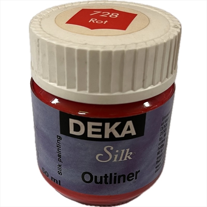 DK728.jpg DEKA SILK OUTLINER 50ML RED 728 - Image 1