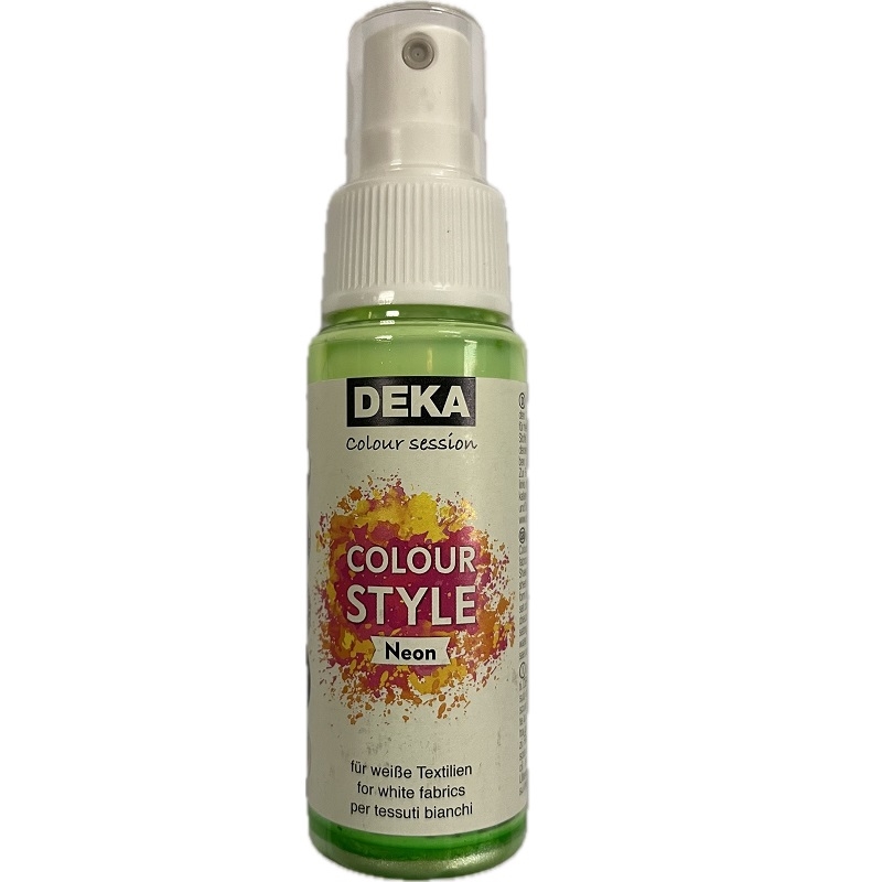 DK73464.jpg DEKA COLOURSTYLE NEON TEXTILE SPRAY 50ML GREEN - Image 1