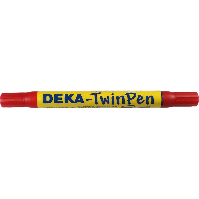 DK75019.jpg DEKA TWIN PEN FABRIC MARKER RED - Image 1