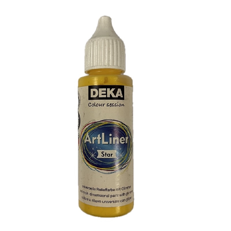 DK78305.jpg DEKA ARTLINER STAR 3D PAINT 30ML YELLOW - Image 1