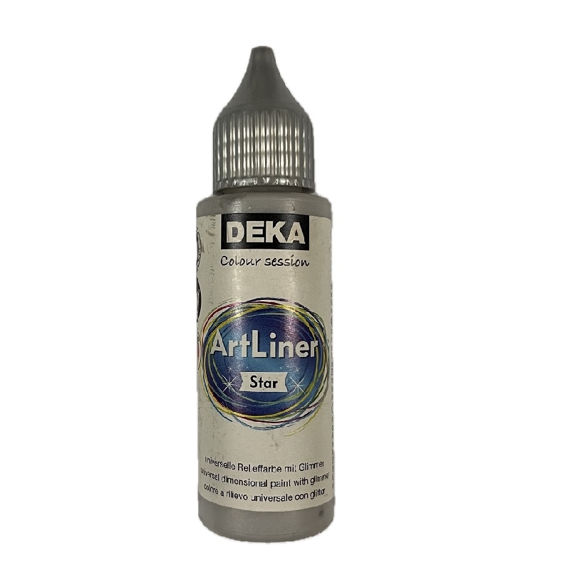 DK78396.jpg DEKA ARTLINER STAR 3D PAINT 30ML SILVER - Image 1