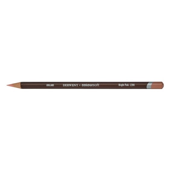 DRW0700972.jpg DERWENT COLOURSOFT PENCIL BRIGHT PINK C200 - Image 1