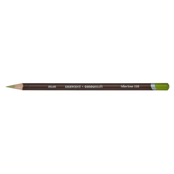 DRW0700997.jpg DERWENT COLOURSOFT PENCIL YELLOW GREEN C450 - Image 1