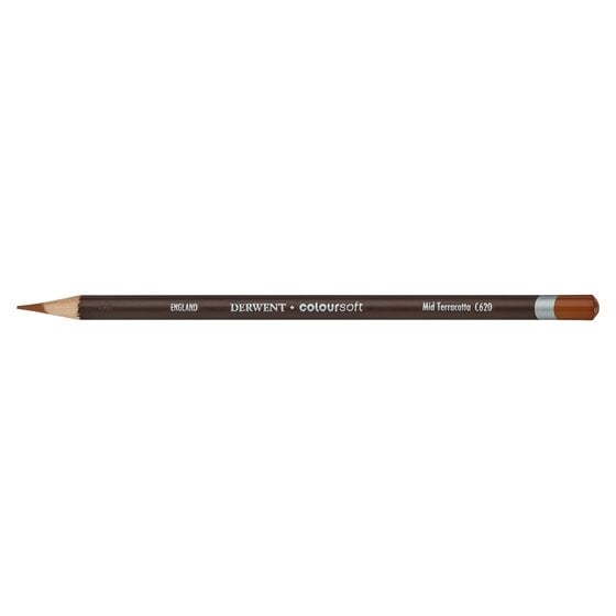 DRW0701014.jpg DERWENT COLOURSOFT PENCIL MID TERRACOTTA C620 - Image 1