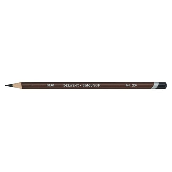 DRW0701017.jpg DERWENT COLOURSOFT PENCIL BLACK C650 - Image 1