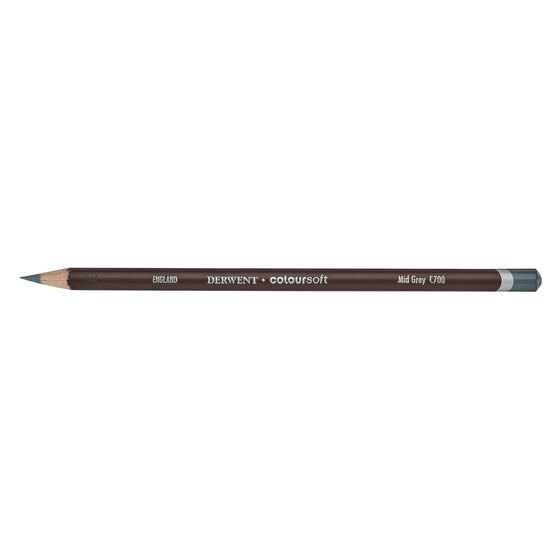 DRW0701022.jpg DERWENT COLOURSOFT PENCIL MID GREY C700 - Image 1