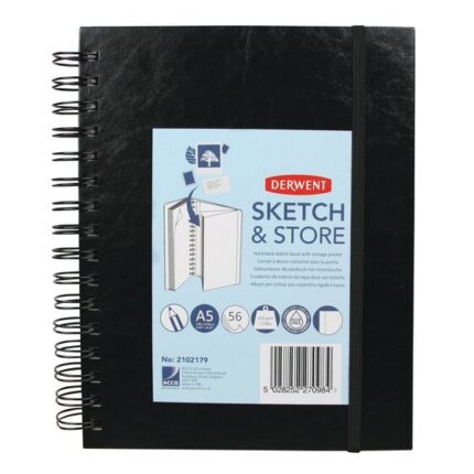 DERWENT SKETCH+STORE SKETCHBOOK [SPIRAL] A5 165G 56SH PORTRAIT