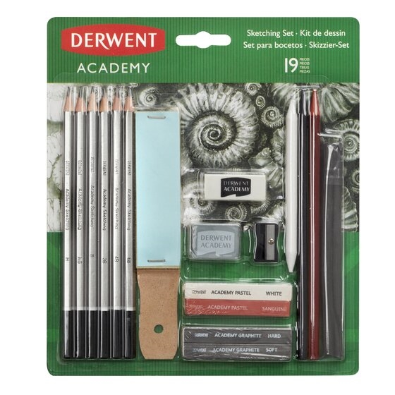 DRW2300365.jpg DERWENT ACADEMY SKETCHING SET 19PCS - Image 1