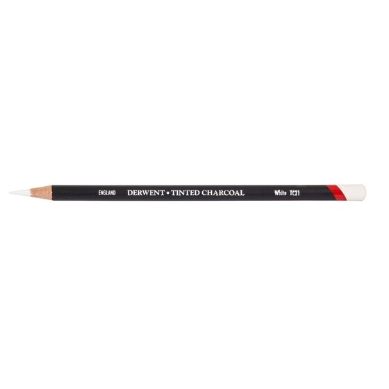 DRW2301685.jpg DERWENT TINTED CHARCOAL PENCIL WHITE TC21 - Image 1