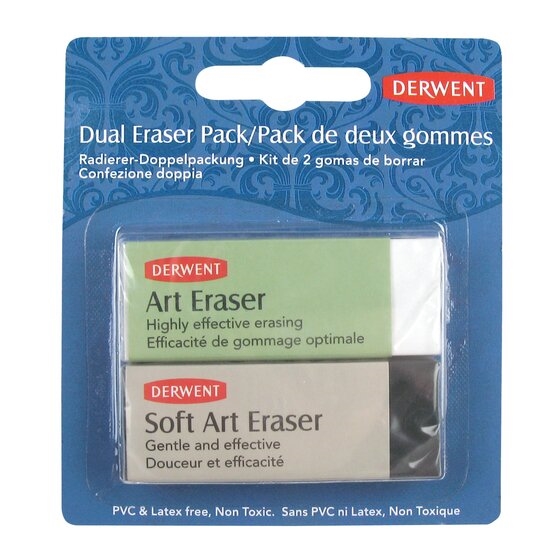 DRW2301963.jpg DERWENT DUAL ERASER PACK 2PCS - Image 1