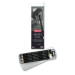 DERWENT ARTISTS PENCIL BLACK+WHITE [6] TIN