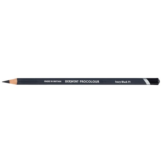 DRW2302503.jpg DERWENT PROCOLOUR PENCIL IVORY BLACK 71 - Image 1