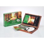 DERWENT ACADEMY ACRYLIC PAINTING WOODEN BOX 18PCS SET