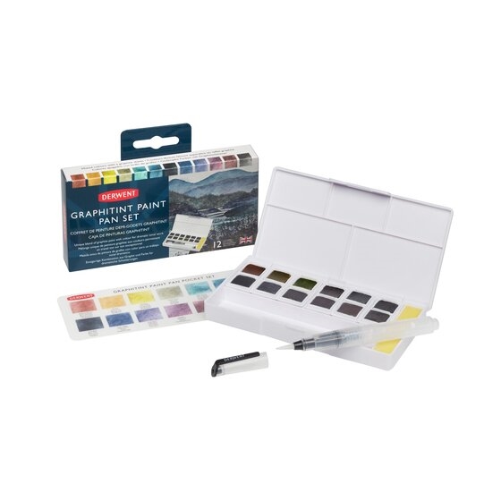 DRW2305790.jpg DERWENT GRAPHITINT PAINT PAN {12} SET - Image 1