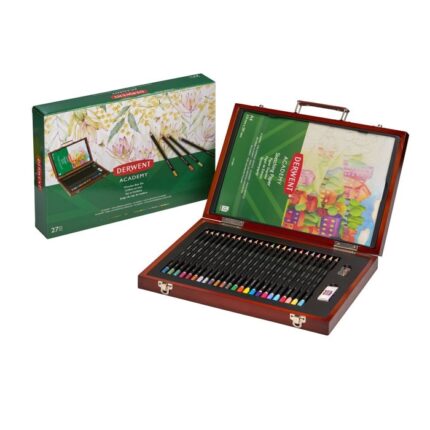 DERWENT ACADEMY COLOUR PENCIL WOODEN BOX 27PCS SET
