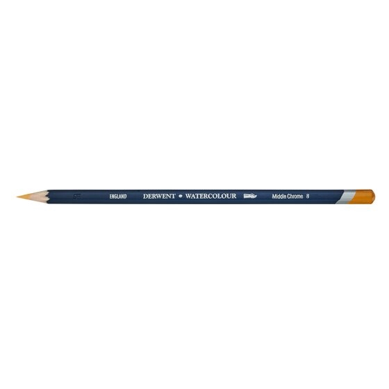 DRW32808.jpg DERWENT WATERCOLOUR PENCIL MIDDLE CHROME 08 - Image 1
