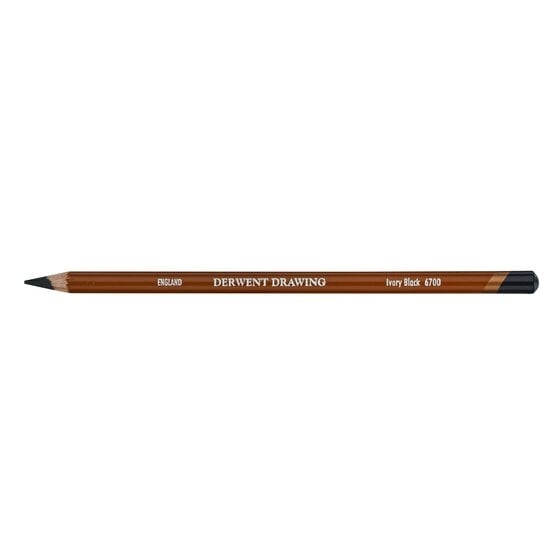 DRW34391.jpg DERWENT DRAWING PENCIL IVORY BLACK 6700 - Image 1