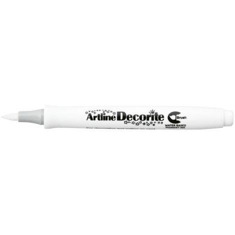 EDF-FWH.jpg ARTLINE DECORITE BRUSH MARKER WHITE - Image 1