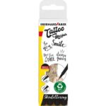 EBERHARD FABER TATTOO MARKERS BLACK [2PCS BRUSH + 2PCS CALLIGRAPHY]