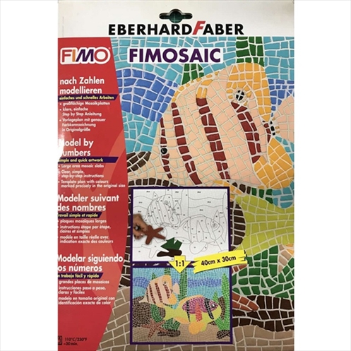 EF807004.jpg EBERHARD FABER FIMOSAIC MODEL BY NUMBERS 30X40CM FISH - Image 1