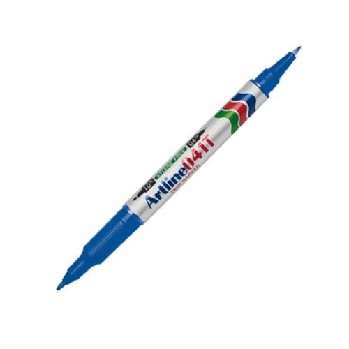 EK-041TBL.jpg ARTLINE 041T PERMANENT TWIN MARKER BLUE - Image 1
