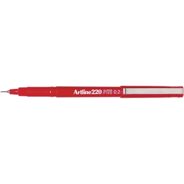 EK-220R.jpg ARTLINE 220 FINELINER PEN 0.2MM RED - Image 1