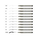 ARTLINE DRAWING SYSTEM PEN 4PCS SET [0.1/0.3/0.5/0.7] BLACK - Image 2