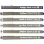 ARTLINE DRAWING SYSTEM PEN 6PCS SET [0.1/0.2/0.3/0.4/0.5/0.8] BLUE