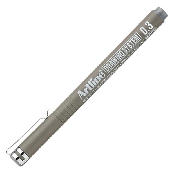 EK-233GRY.jpg ARTLINE DRAWING SYSTEM PEN 0.3MM GREY - Image 1