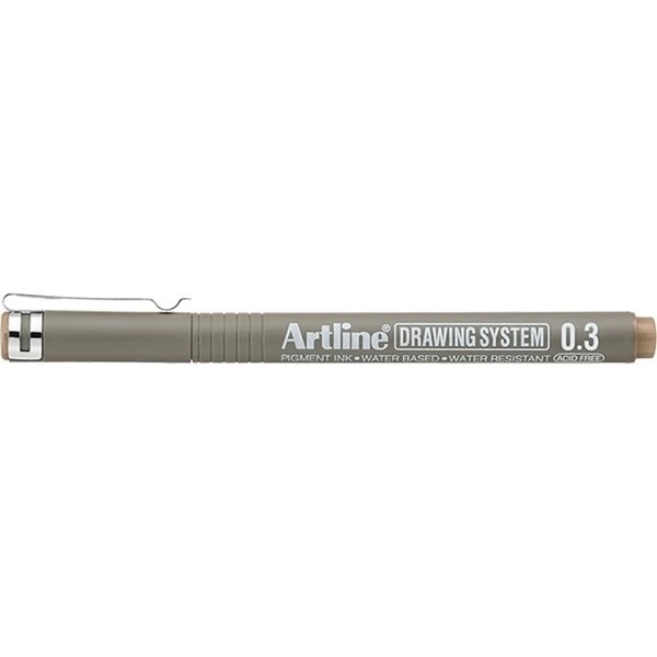 EK-233PBR.jpg ARTLINE DRAWING SYSTEM PEN 0.3MM PALE BROWN - Image 1