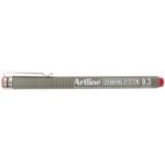 ARTLINE DRAWING SYSTEM PEN 0.3MM RED